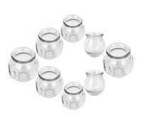 Generic Cupping Therapy Glass Suction Cups 8Pcs Vacuum Massage Set for Meridian Clearing and Muscle Relaxation