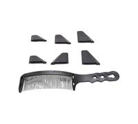 Generic Curved Barber Fade Comb Lightweight Non-Slip Handle with 3 Guide Combs for Precision Hair Cutting