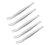 Generic Curved Stainless Steel Tweezers Precision Sewing Tools for Household Professional Use 5PCS