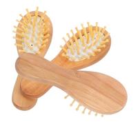 Generic Cushion and Easy Hair Detangling Portable Combs 3pcs Massager Wooden with Airbag Design, Stylish Mini Hairbrushes for Gentle Scalp Massage for Travel and Daily Use