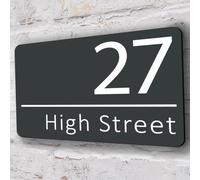 Generic Custom Acrylic House Number Sign - Black/White, Mid-Century Modern & Art Deco Style, Wall Mount, Exterior Residential