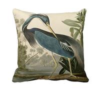 Generic Custom Pillow Cover Cotton 18 X 18 Twin Sides Louisiana Heron By John James Audubon Throw Pillowcase