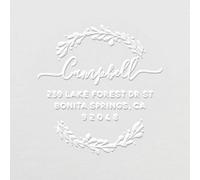 Generic Custom Return Address Embosser, Choose from 18 Designs, Pink