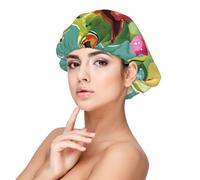 Generic Cute Cartoon Frogs Print Sleep Cap Satin Bonnet Night Sleeping Soft Hair Turbans For Women And Girls