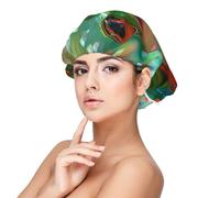 Generic Cute Cartoon Frogs Print Sleep Cap Satin Bonnet Night Sleeping Soft Hair Turbans For Women And Girls