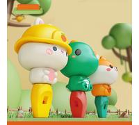 Generic Cute Cartoon Whistle Portable Lanyard Whistle Toy Loudly Whistling for Kindergarten Kids, Plastic, for Camping Outdoor Play (#2)