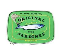 Generic Cute Cat Fish Can Makeup Bag, Funny Cartoon Pattern Cosmetic Bag for Women, Fashion PU Leather Travel Makeup Pouch with Zipper, Multi-Purpose Toiletry Organizer (Beige/Blue/Green/Ora