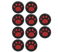 Generic Cute Cat Thumb Grip Caps for and Lite Durable Silicone Anti-Slip Protectors 10 Pack for Gamers (Red claws on black)