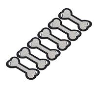 Generic Cute Dog Bone Embroidered Fabric Patches for Clothes 6pcs Iron Sew-On Patches for DIY Household 6x2.7cm