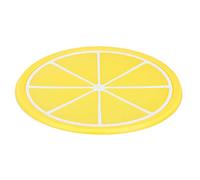 Generic Cute Fruit Design Coaster Anti-Slip Silicone Drink Holder Mat for Home and Office Uses 3.3in (Lemon)