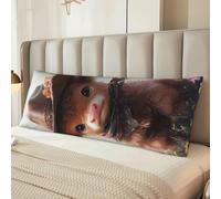 Generic Cute Highland Cow Print Body Pillow Cover 51x152 Cm With Zipper Decorative Soft Rectangle Bed Pillowcases For Bedroom Couch Home