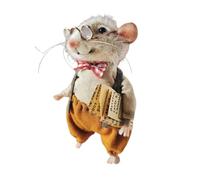 Generic Cute Needle Felted Mouse Kit, Christmas Wool Felt Mouse Ornament, Handmade Needle Felting Starter Kit, Unfinished Craft Kit for Beginner DIY Craft (Yellow Pants)