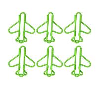 Generic Cute Paper Clips with Bright Colorful Plane Shape Design for Scrapbooking and Papercraft, 100 Pcs Plastic Covered Wire (Green)
