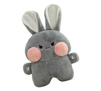 Generic Cute Plush Bunny Toy Adorable Vivid Expression Stuffed Animal for Kids Girls 40cm Soft Pillow Decoration for Bed (Grey)