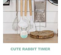 Generic Cute Rabbit Mechanical Kitchen Timer Manual Visual Baking Timer Thin Manager for Cooking and Classroom Use