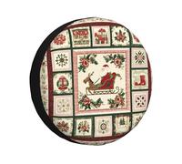 Generic Cute Santa Spare Tire Cover, Weatherproof UV Resistant Universal Wheel Protector for SUV RV Truck Trailer Camper, Vintage Christmas Wheel Tire Cover 15 Inch