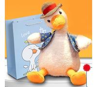 Generic Cute Talking Duck Toy with Detachable Vest for Kids, Repeats What You Say, Educational Toy for Early Childhood Education (Battery version (rereading + Douwu + music))