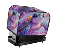 Generic Cute Turtle Print 2 Slice Toaster Cover, Dustproof Kitchen Machine Covers Fits Most Standard Toaster, Small Kitchen Appliance, Bread Maker Protector