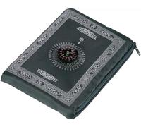 Generic CYBERPLANET Pocket Travel Prayer Mat Foldable Portable Waterproof Prayer Mat with Compass Pocket Ja Namaz Kabba Muslim (Green)