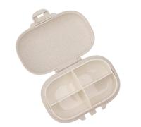 Generic Daily Organizer, Durable 4 Compartments Snap Opening Lightweight Holder for Daily Use (Beige)