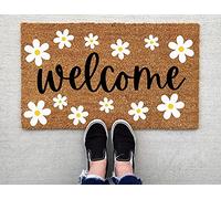 Generic Daisy Doormat, Spring Decoration, Funny Doormat, Welcome Mat, Front Door Decoration, Home Decoration 36X24 Inch, White with Yellow, Floral