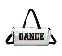 Generic Dance Bag, Portable Multifunction Weekend Handbag, Travel Bag for Dance, Gymnastics, Gift for Women, Argent