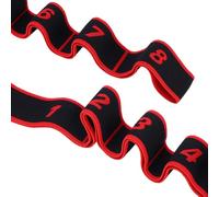 Generic Dance Stretching Band Flexible Yoga Resistance Strap for Fitness and Latin Dance Training with Adjustable Loops for Endurance and Balance (Red)