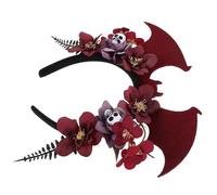 Generic Day the Dead Bat Headband for Women, Comfortable Fit with Flexible Construction, Non-woven Fabric Halloween Headwear for Cosplay Party and Stage Shows
