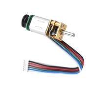 Generic DC Gear Motor with Magnetic Hall Encoder 2W Power Pure Copper Coil for Tracking Cars and Toy Robots Metal Material 3mm Shaft Diameter (6V 70RPM)