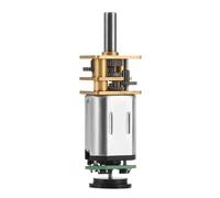 Generic DC Gear Motor with Magnetic Hall Encoder 2W Power Pure Copper Coil for Tracking Cars and Toy Robots Metal Material 3mm Shaft Diameter (6V 30RPM)