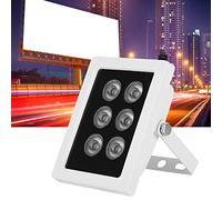 Generic DC12V Infrared Fill Light 6 Lamps IR Illuminators 120 Degrees Night Camera Light Automatic Day and Night 20m Suitable for CCTV Die-cast Aluminum Alloy