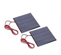 Generic DC9V 2W Solar Panel with Good Low Light Effect, 2mm Thickness Solar Panel Module for Experimental Research on Energy, 2 Pieces Panels for Various Toys
