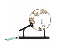 Generic Decorative Chinese Crane Ornament Sculpture Art Decor With Minimalist Crane And Mountain Scene In Metal Frame On, style to 1