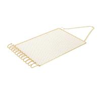 Generic Decorative Iron Jewelry Display Rack with Rectangular Mesh Design, Wall-mounted Earring and Necklace Organizer for Home and Gallery, Simple Style Golden Finish