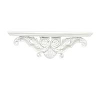 Generic Decorative Shelf Wall Hanging Shelf Floating Shelf Creative Resin Display Shelf European Retro Practical Function Suitable for Living Room, White