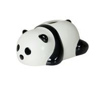 Generic Decorative Tissue Holder Panda Tissue Box Ceramic Tissue Dispenser Cute Animal Tissue Storage Glossy Ceramic Build suitable for living room bedroom office desk home decor 24cmx15.3cmx10.5cm
