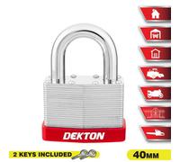 Generic Dekton 40mm Galvanized Padlock, Dt71072