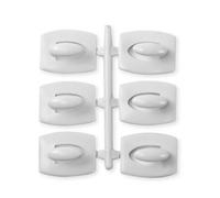 Generic Dekton Geckogrip White Cable Hooks 6Pc, Dh04044