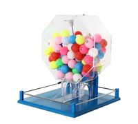 Generic Deluxe Bingo Set with 100 Pcs Ball - Auto Bingo Cage, Manual Lottery Machine, Great for Large Groups and Parties - Justice and Fairness