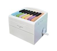 Generic Desk Calendar, Piano Music Box Mini Desk Calendar Multifunctional 15 Keys Mini Playable Piano Ornament Desktop Decoration for Home (with Music Calendar Cards)