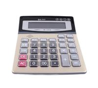 Generic Desktop Calculator with Large Transparent Screen, Large Buttons, Voice Reading, Multifunction for School, Family Business, Aluminum Plastic Material