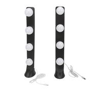 Generic Desktop LED Vanity Lights Portable Makeup Lamp for Live Streaming Bright Stick for Dressing Room USB A/4PCSNatural Light (4000K) (Black)