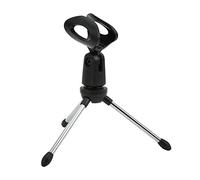 Generic Desktop Microphone Holder with Mic Clip,Sturdy Table Mic Stand for Live Broadcast,Adjustable Desk Stand,Stainless Steel + Plastic