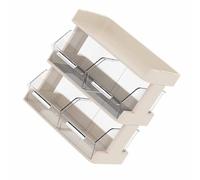 Generic Desktop Tea Bag Organizer, Space Saving Cream White Countertop Organizer Tea Bag Storage Shelf for Coffee Capsules (3 Layer 30x17x29.5cm)