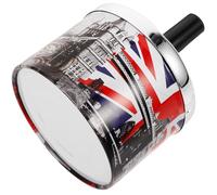 Generic Desktop Tray Windproof Automatic Extinguishing Ashtray Lightweight Stainless Steel round Holder for Smoker Car Office Souvenir Stylish Elegant