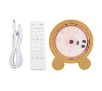 Generic Desktop Vertical CD Player, 5.3 Portable CD Player with Timer LED Screen HIFI Dual Speakers FM USB AUX, for Home Music Lovers Language Learners (White)