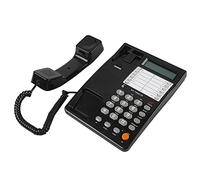 Generic Desktop Wall Mount Corded Telephone with Adjustable Flash Time for Office Home Hotel Black