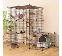 Generic Detachable Cat Playpen - Indoor Ferret Cage for 1-4 Cats - DIY Small Animal Playpen