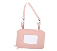 Generic Diaper Bag Purse with Wipes Dispenser Stylish PU Leather Infant Stroller Wet Wipes Holder Pouch for Travel Outdoor (Pink)