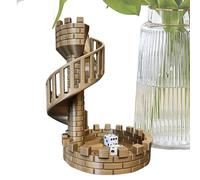 Generic Dice Tower Castle Stairs, Middle Ages Style, Portable Dice Tower Board Game, Suitable For Family Gathering, Party, Age 72+